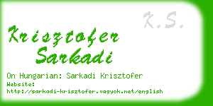 krisztofer sarkadi business card